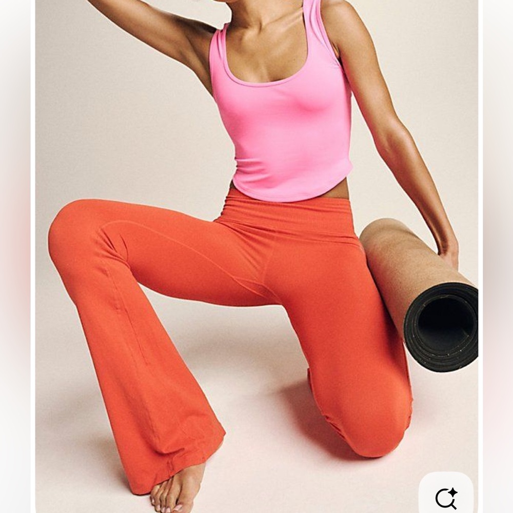 Bundle (2) Free People Scoop Neck Tank Tops - Pink and Yellow